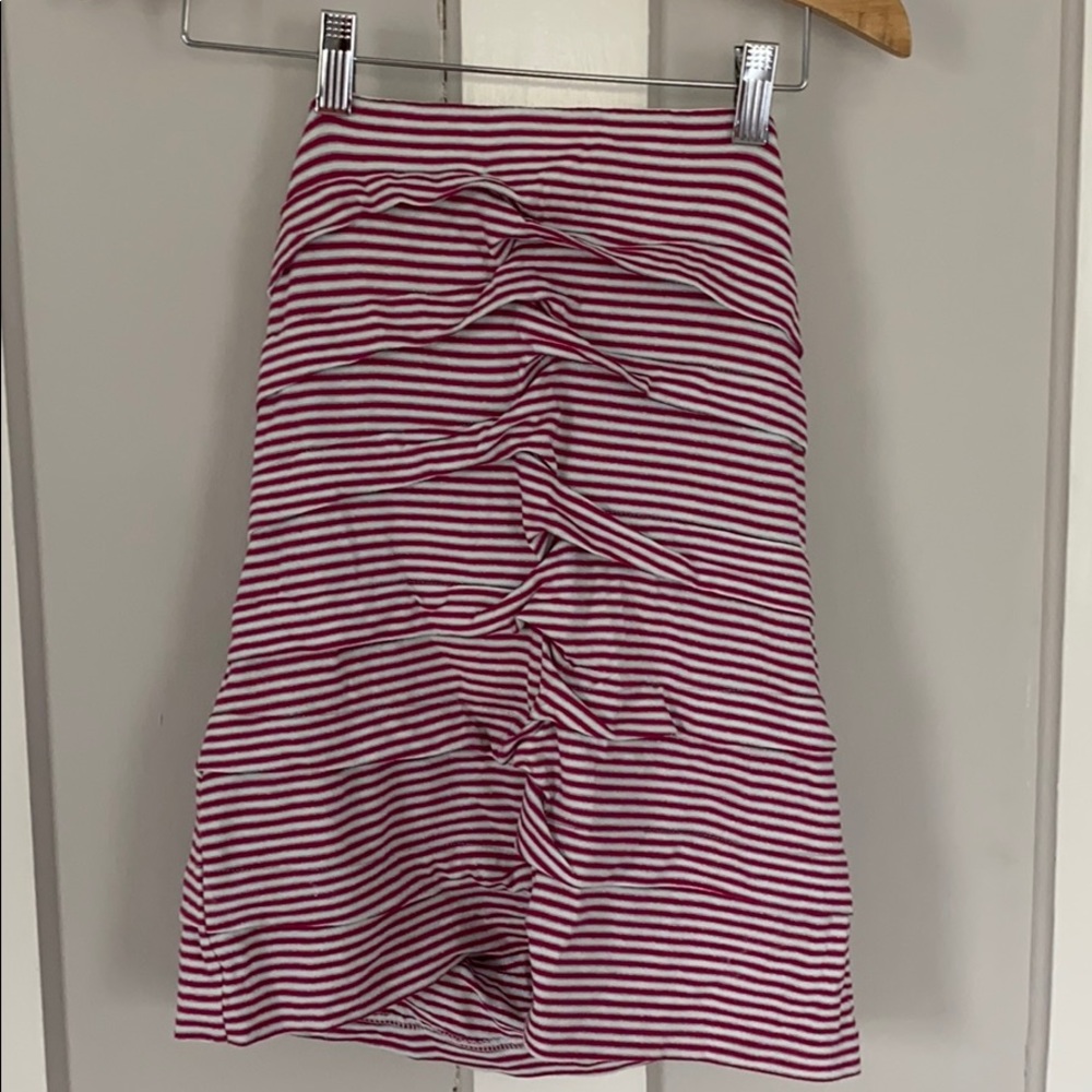 Nicole Miller Red and White striped tube top
